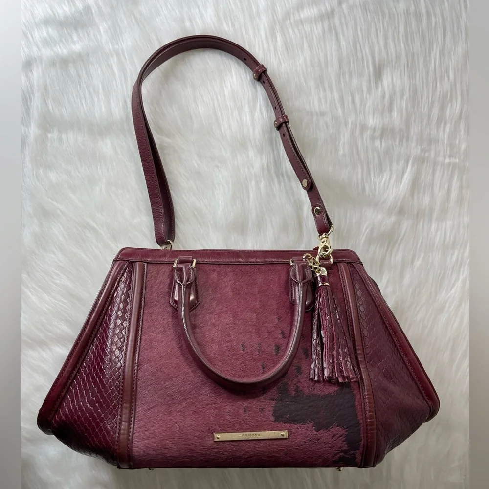 Brahmin Arden Satchel Tart Croc Embossed Leather - Picture 10 of 15